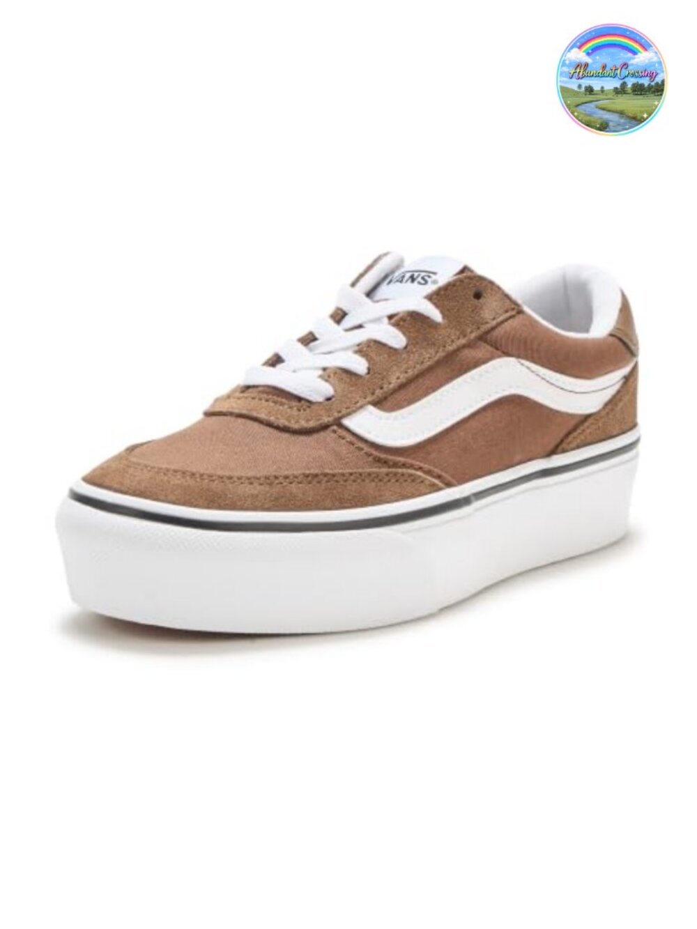 Vans Brooklyn LS Platform Sneakers Suede Canvas Low Top Lace Up Padded Collar
